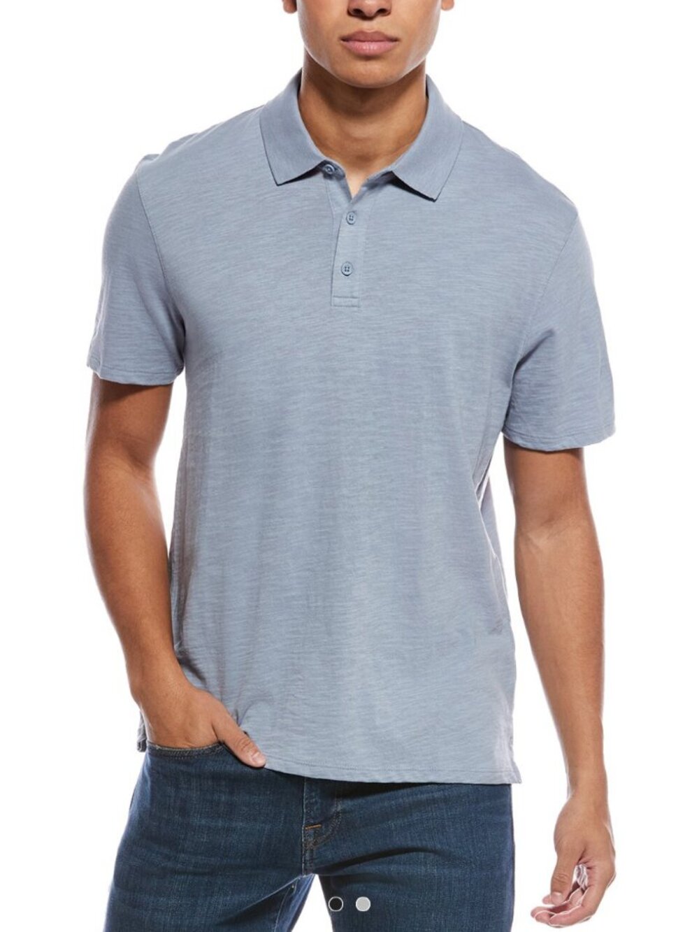 NEW Vince Short Sleeve Polo Sz XL Blue 100% Cotton Preppy Coastal Golf UNC